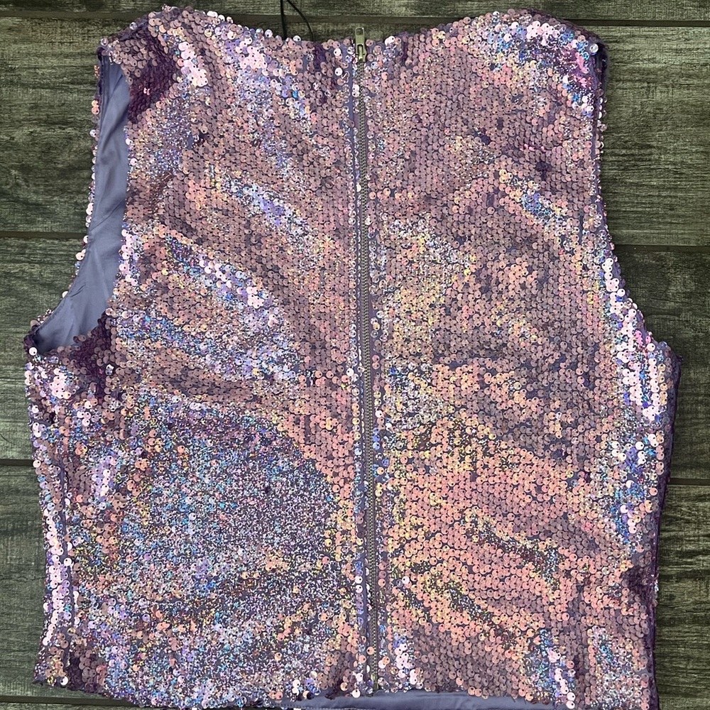 Fashion Nova Pink Sequin Top